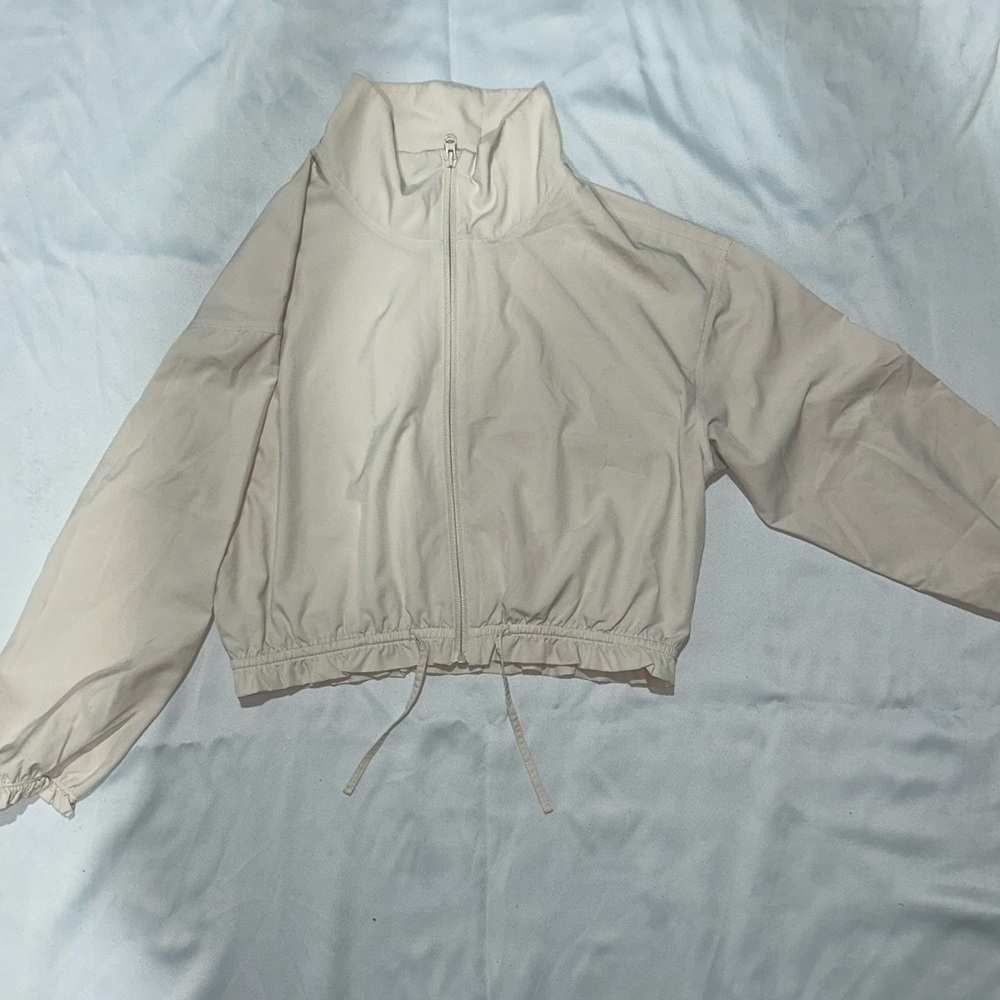 Women's Cropped Active Cream lightweight jacket